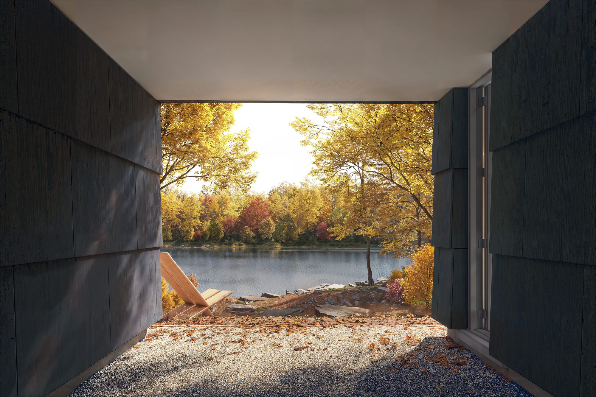 Covered breezeway connecting main house to studio