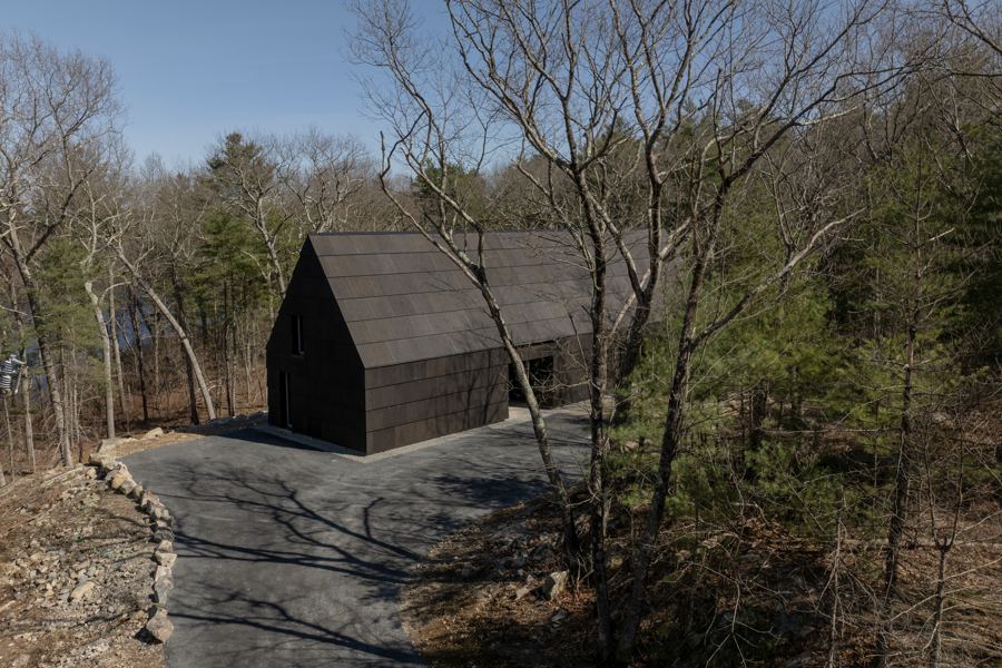 The finished house at the end of the road.