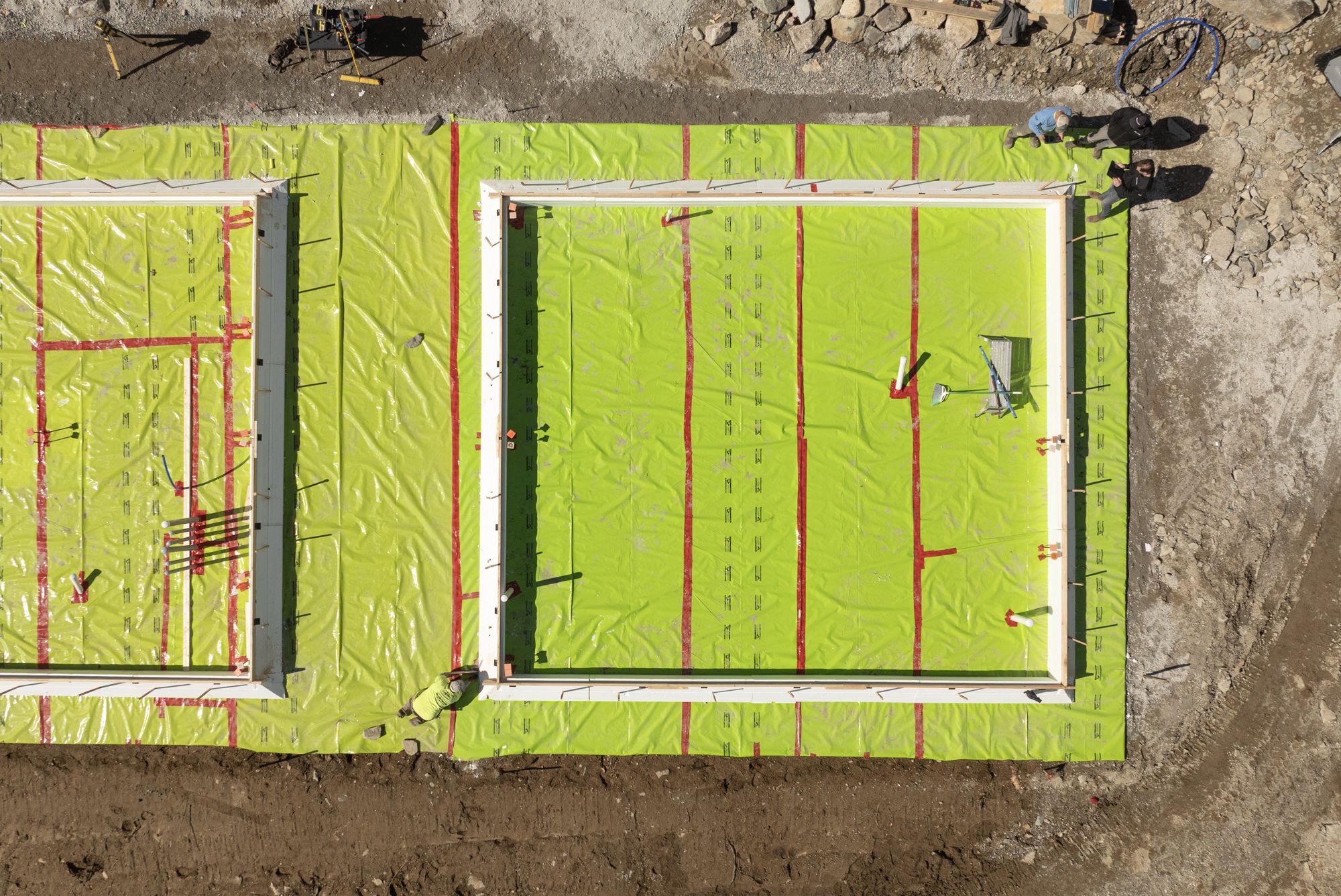The slab membrane seen from directly above